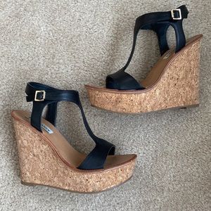 Steve Madden cork wedges size 8